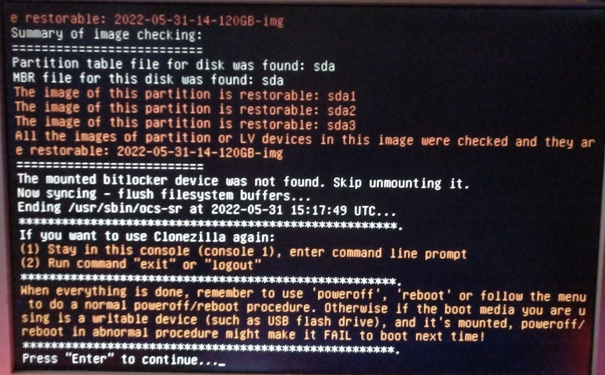 clonezilla backup check process-2