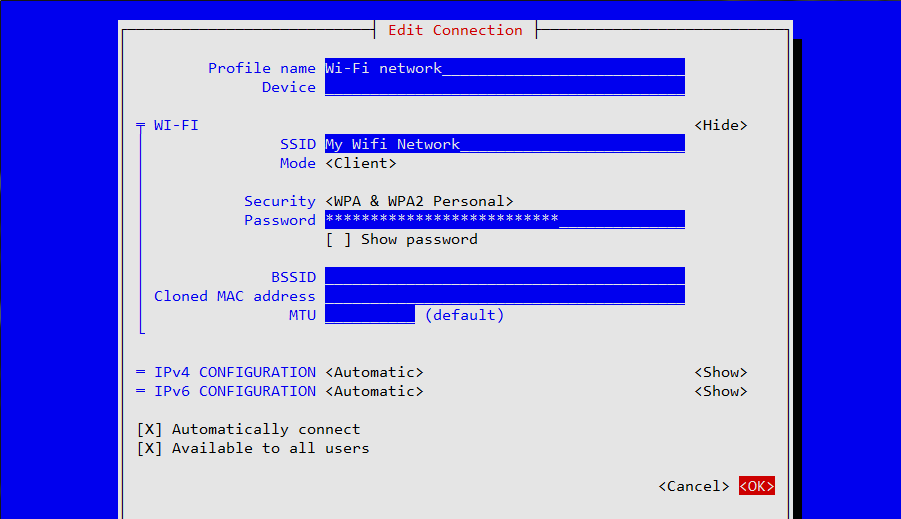 archlinux nmtui